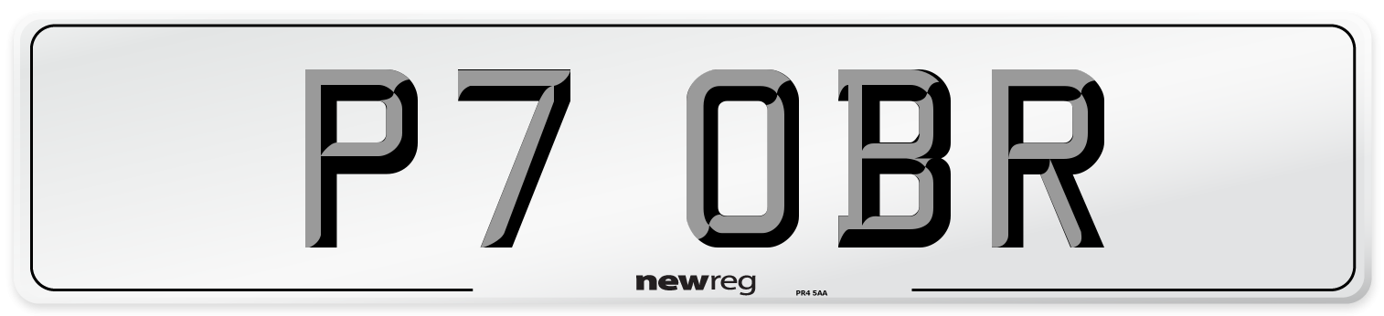 P7 OBR Number Plate from New Reg